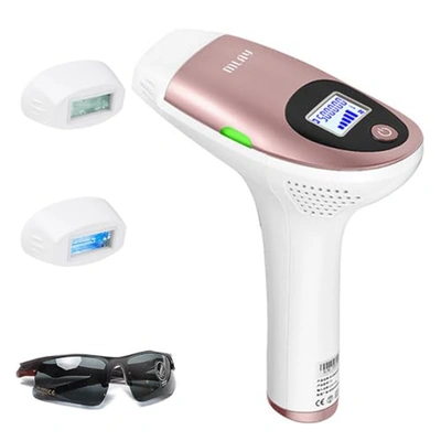جهاز إزالة الشعر بالليزر للنساء مليT3 - بـ500,000 نبضة - أبيض/ذهبي