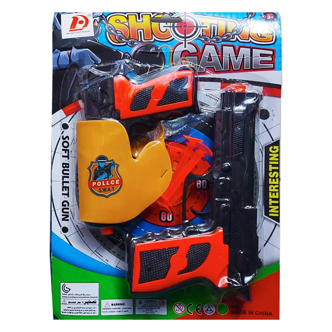 لعبة مسدس الشرطة مع طلقات اسفنجية - قطعتين