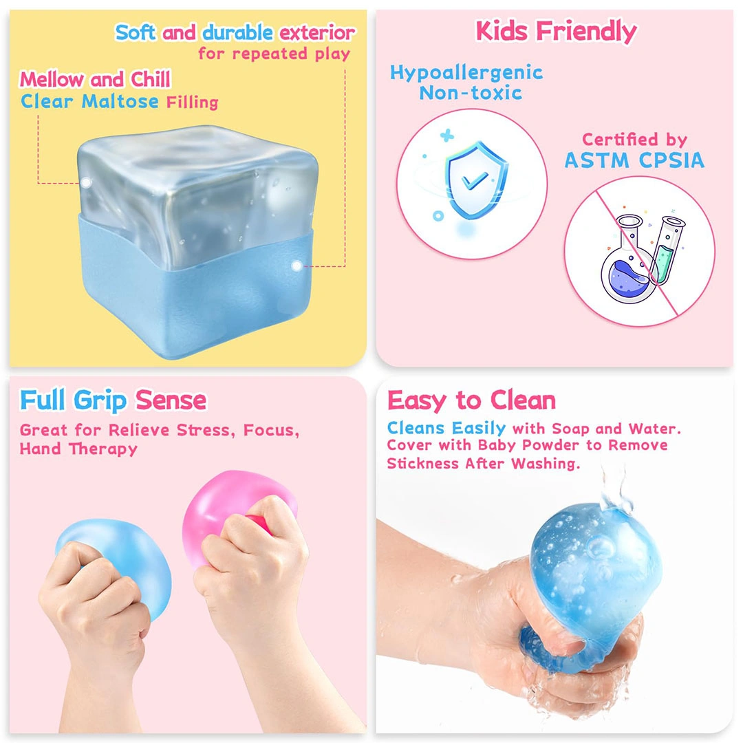 مجموعة ألعاب فيدجيت إسفنجية ناعمة - 4 قطع