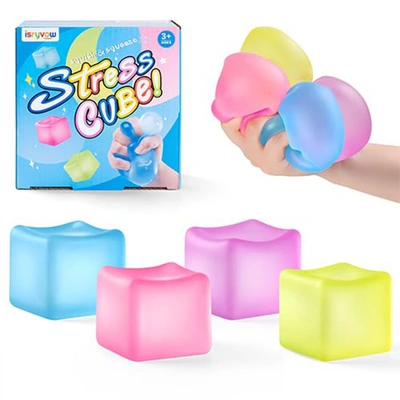 مجموعة ألعاب فيدجيت إسفنجية ناعمة - 4 قطع