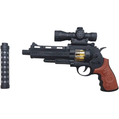 لعبة بندقية طلقة مزدوجة بموسيقي مع اهتزاز وليزر