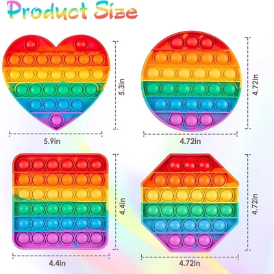 لعبة بوب ات فيدجيت الحسية بالضغط - 4 أشكال