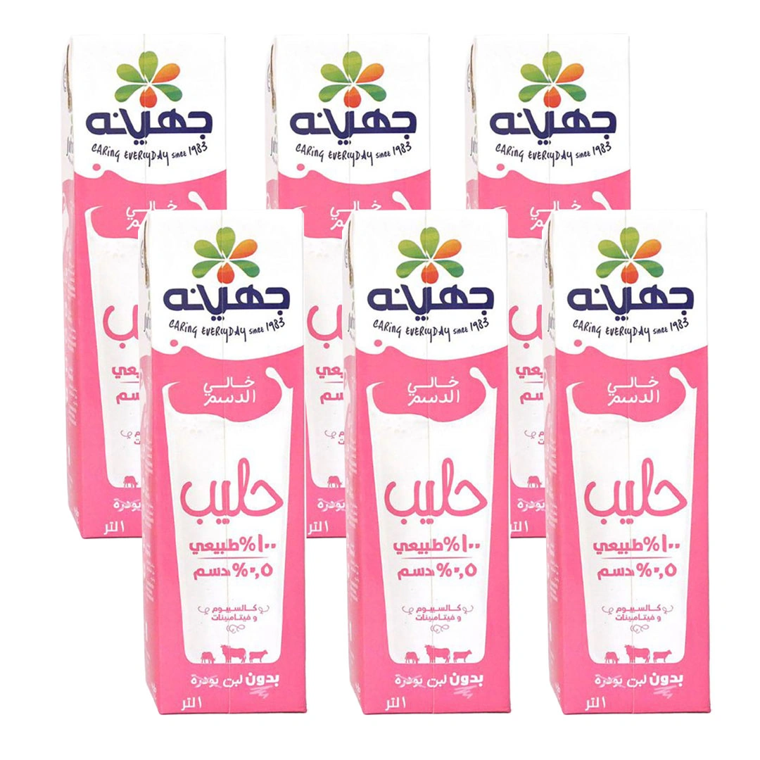 جهينة لبن خالي الدسم مالتى باك -1 لتر - 6 قطع