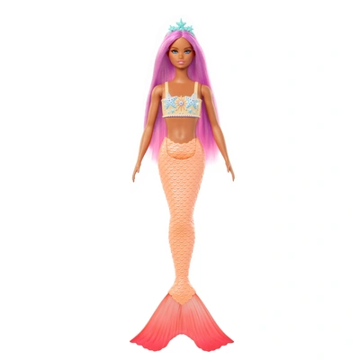 Mattel دمية مع إكسسوارات باربي حورية البحر مع إكسسوارات - HRR05 - متعدد الألوان
