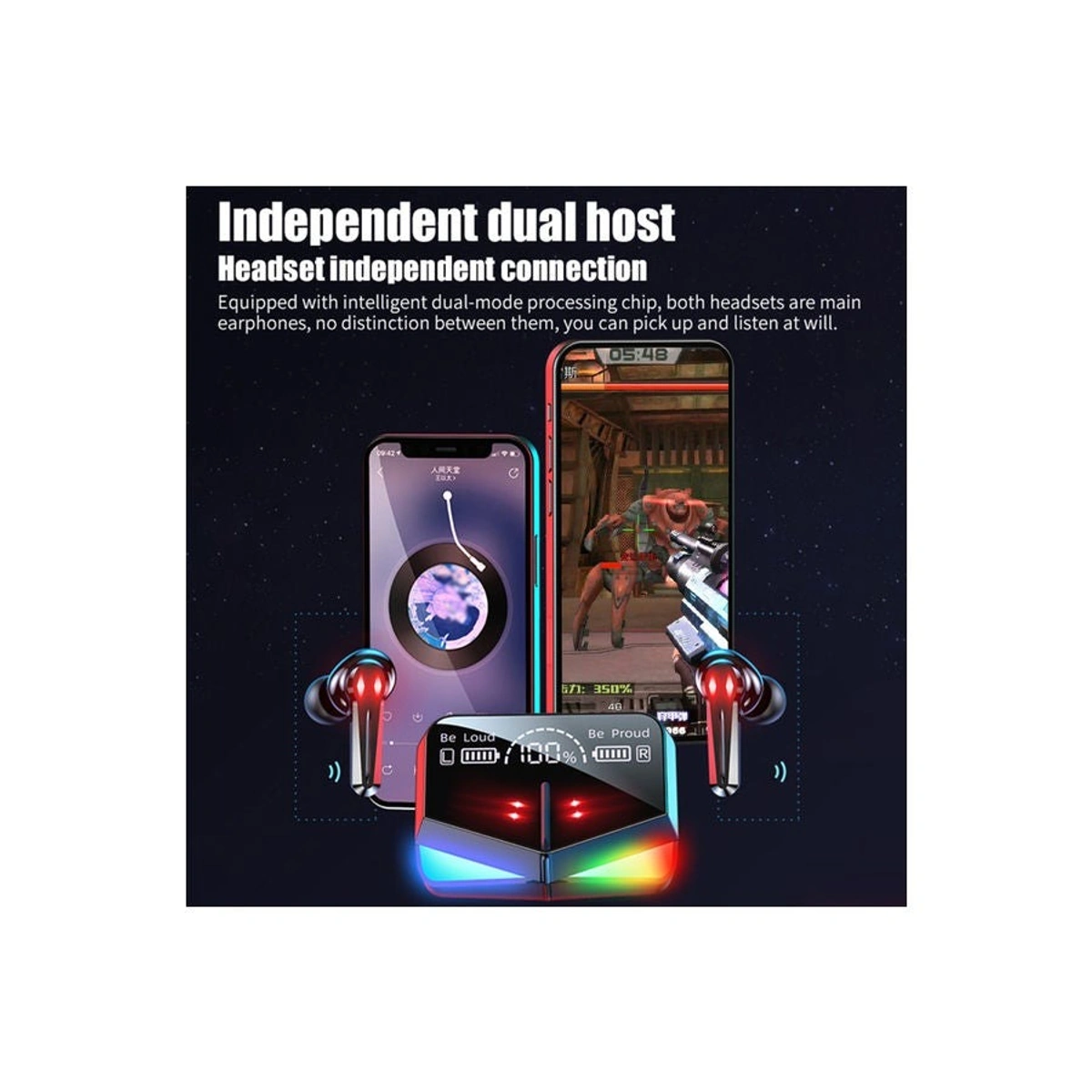 سماعة أذن لا سلكية EB-M28 سماعات بلوتوث - أسود