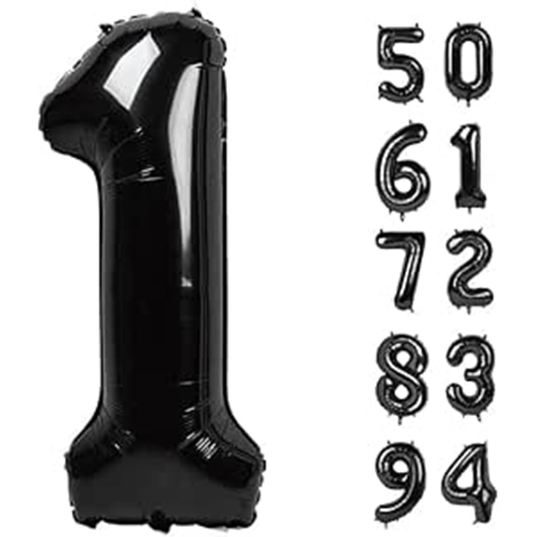 بالون حفلات رقم 1 - 32 انش - أسود
