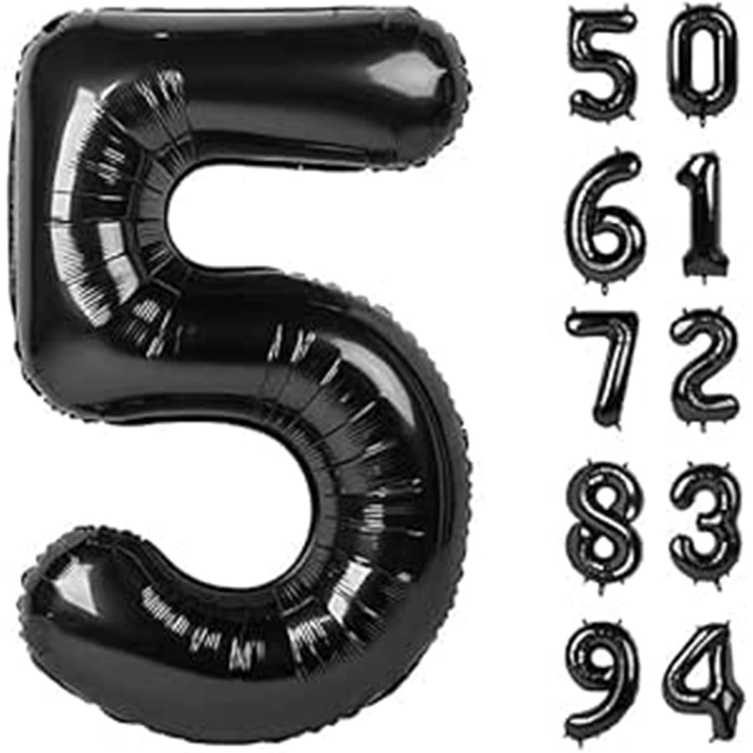 بالون حفلات رقم 5 - 32 انش - أسود