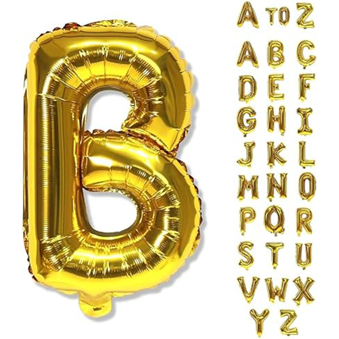 بالون حفلات حرف B - 81 سم - ذهبي