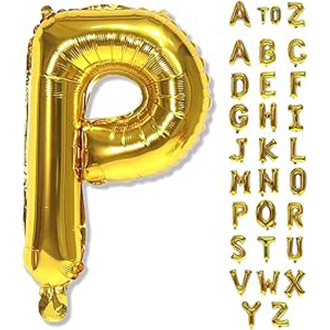 بالون حفلات حرف P - 81 سم - ذهبي