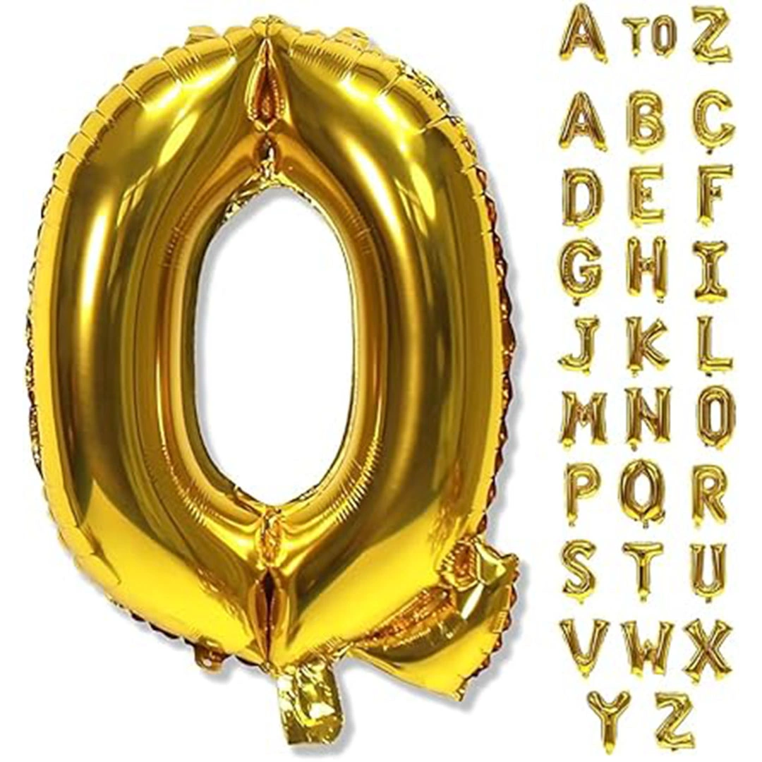 بالون حفلات حرف Q - 81 سم - ذهبي