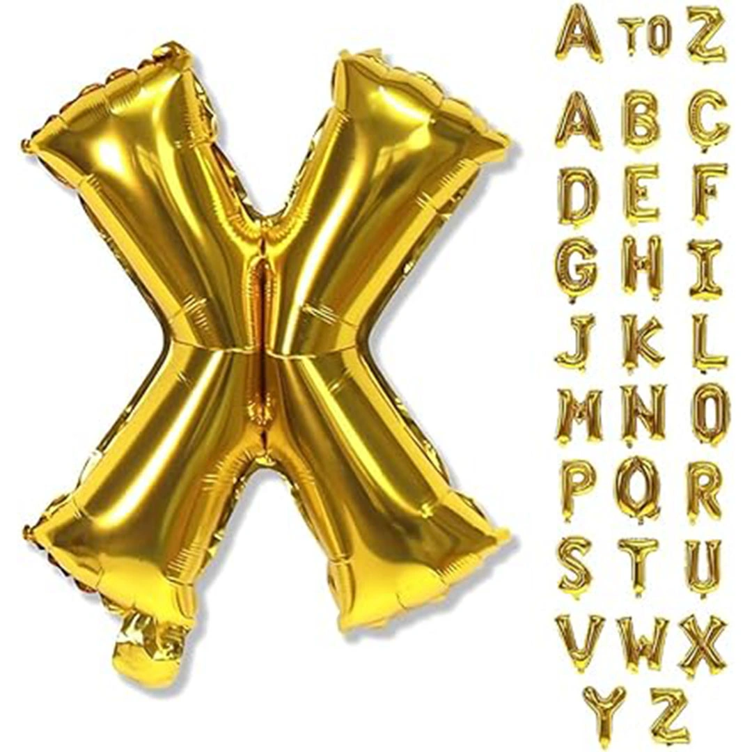 بالون حفلات حرف X - 81 سم - ذهبي
