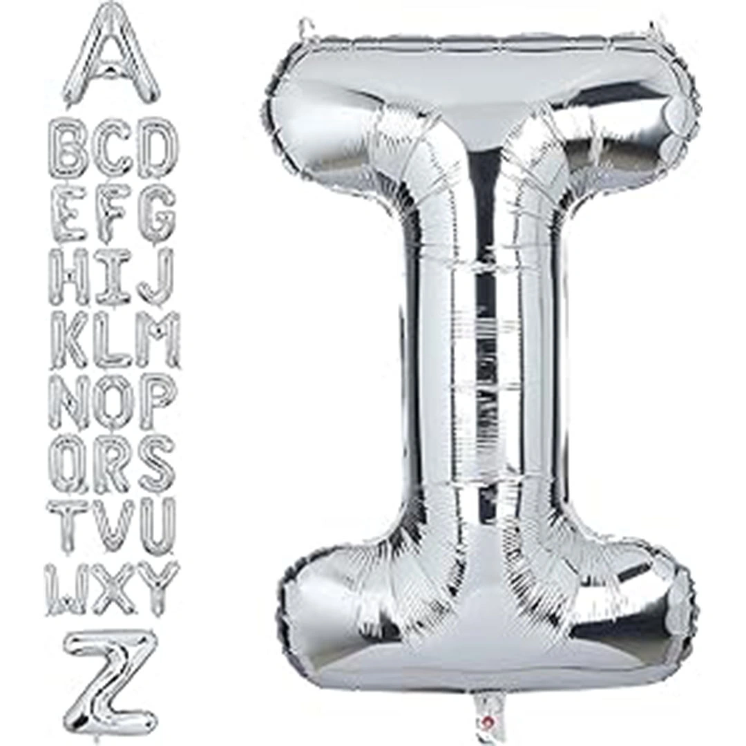 بالون حفلات حرف I - 32 إنش - فضي