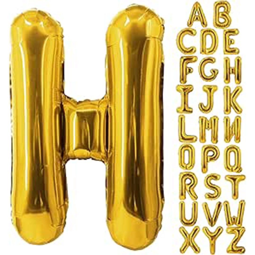بالون حفلات حرف H - 32 إنش - ذهبي