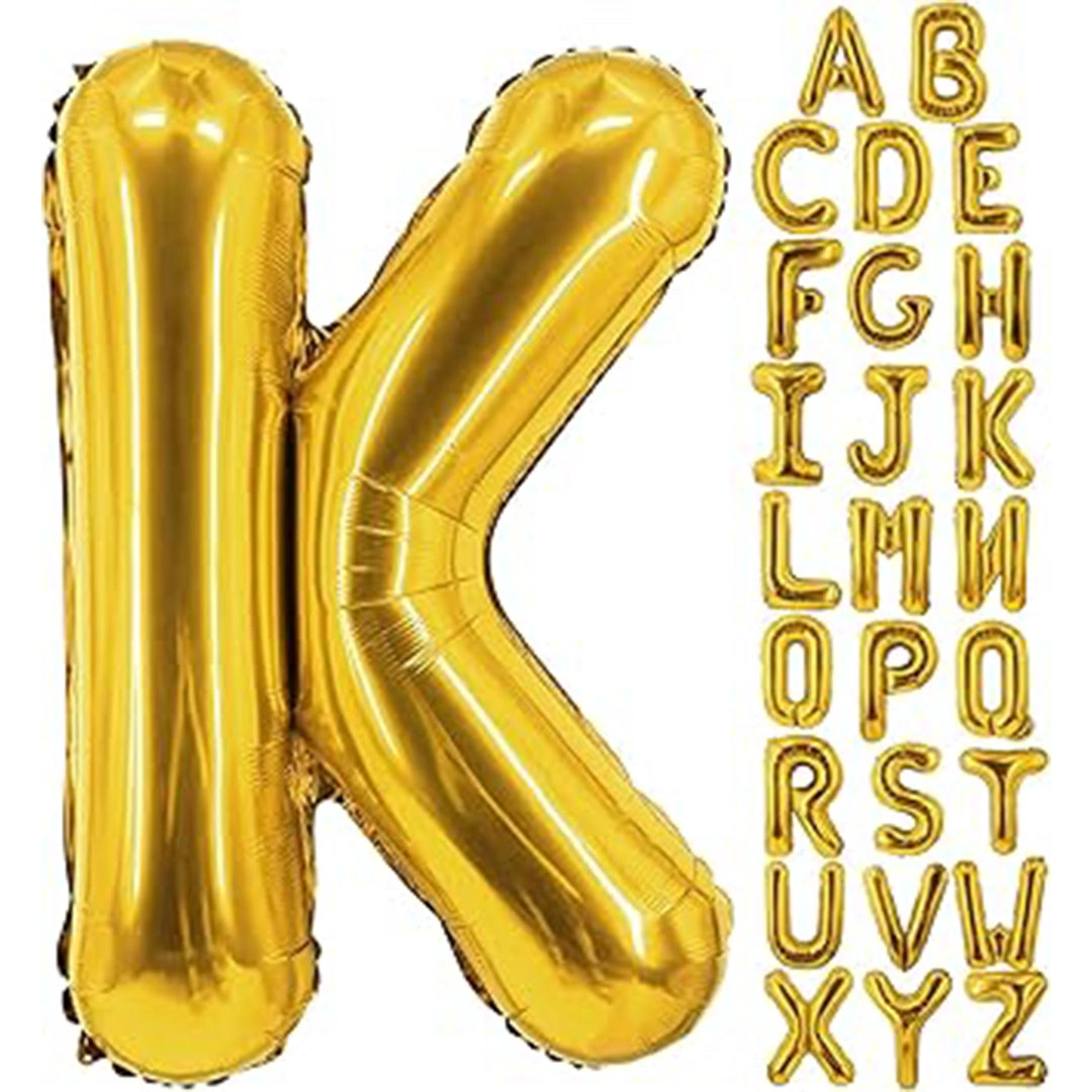 بالون حفلات حرف K - 32 إنش - ذهبي