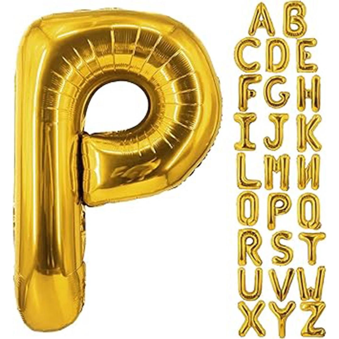 بالون حفلات حرف P - 32 إنش - ذهبي