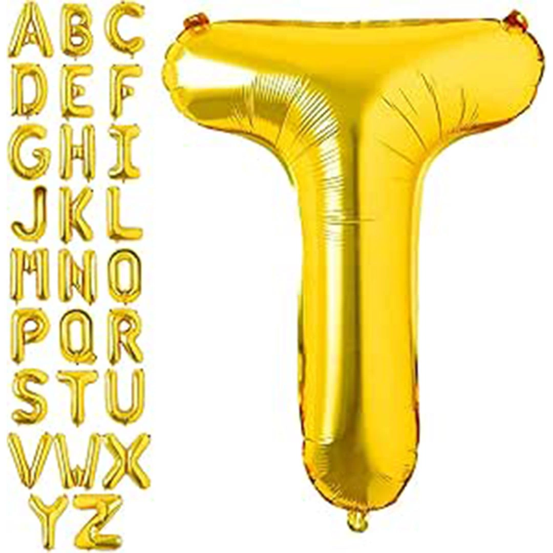 بالون حفلات حرف T - 32 إنش - ذهبي