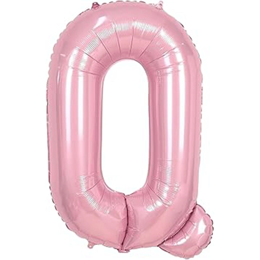 بالونات زهري 40 انش - مايلر هيليوم - حرف Q