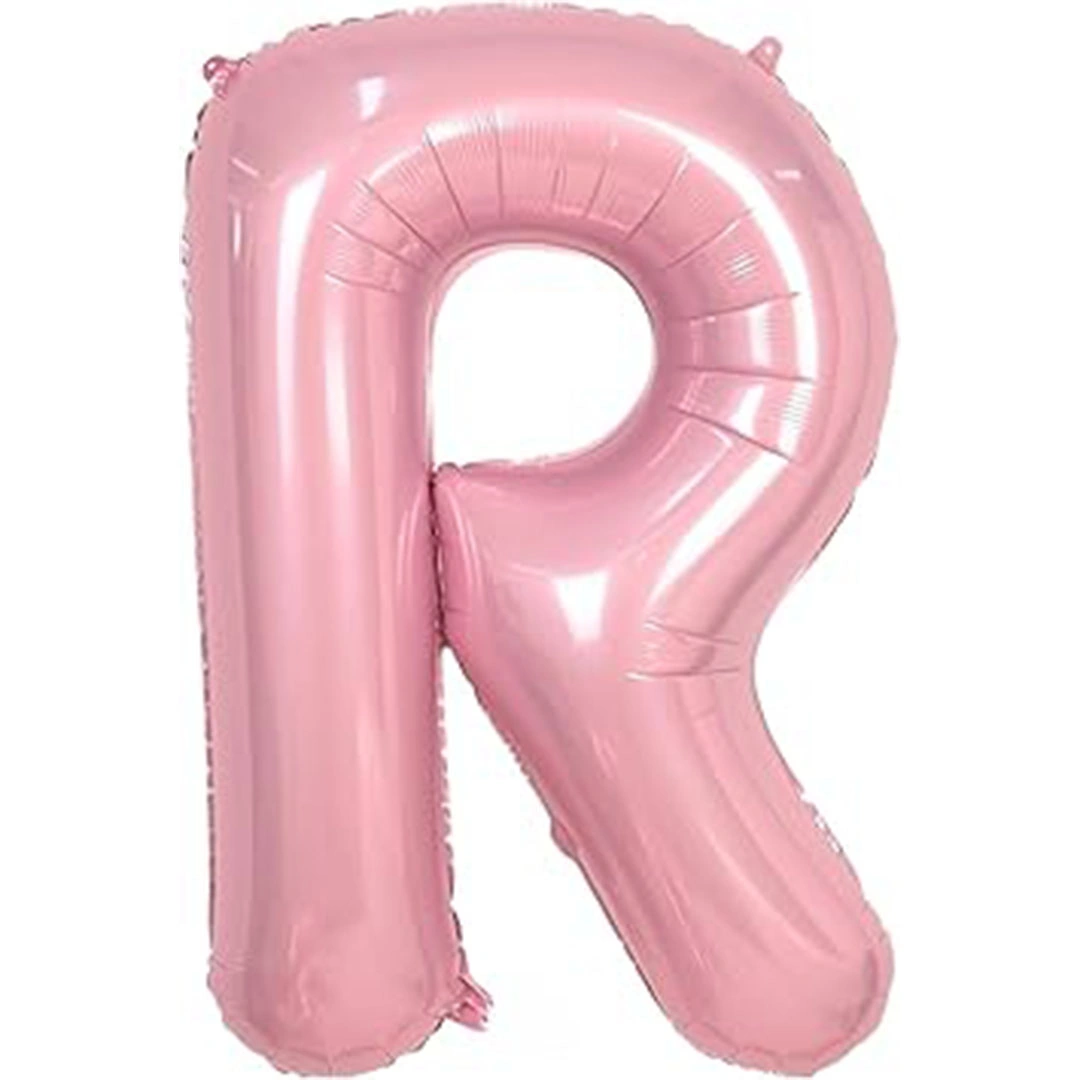 بالونات زهري 40 انش - مايلر هيليوم - حرف R