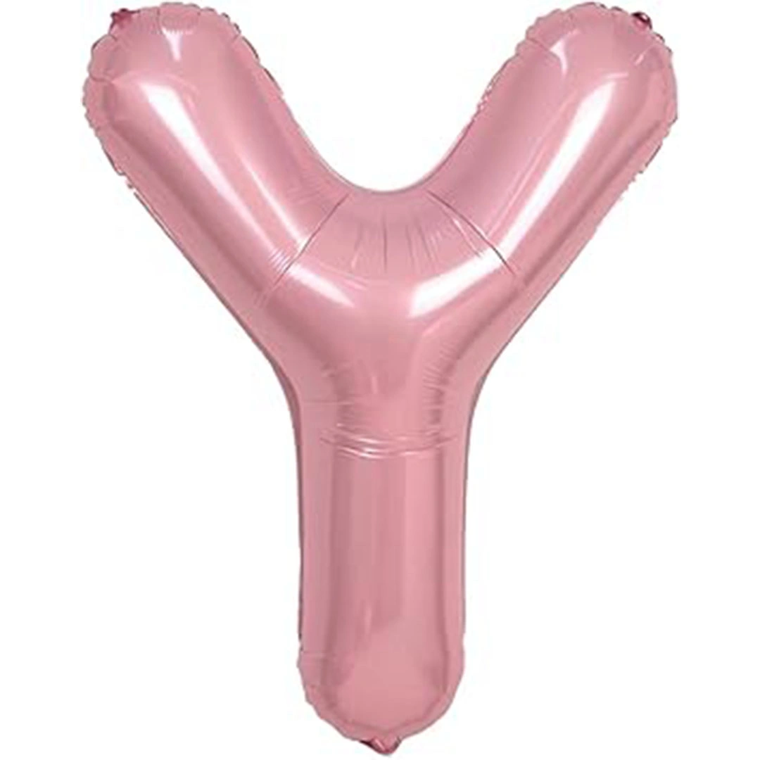 بالون 40 انش - مايلر هيليوم - حرف Y - زهري