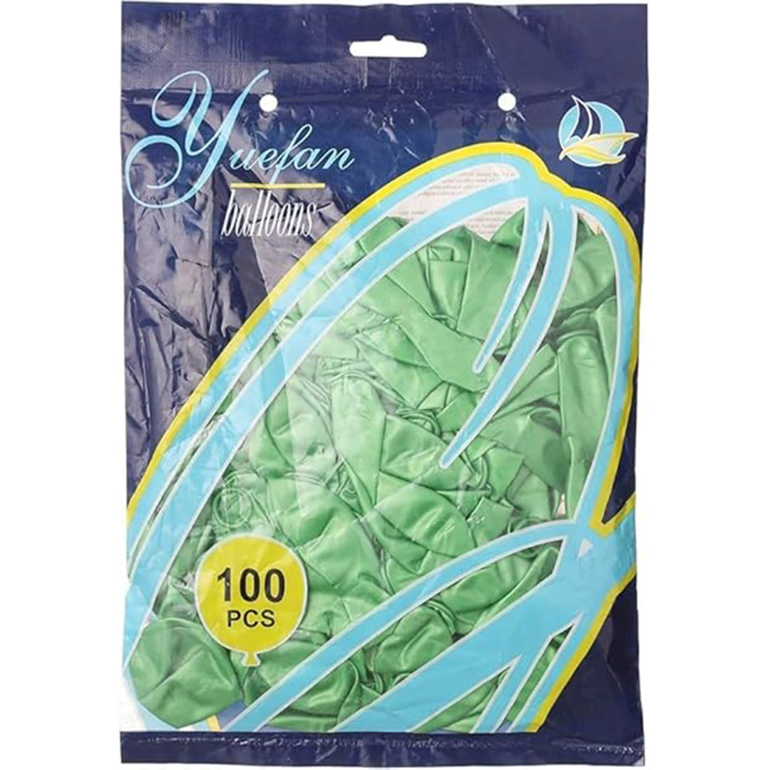 كيس بالونات 100 قطعة - أخضر - لاتكس