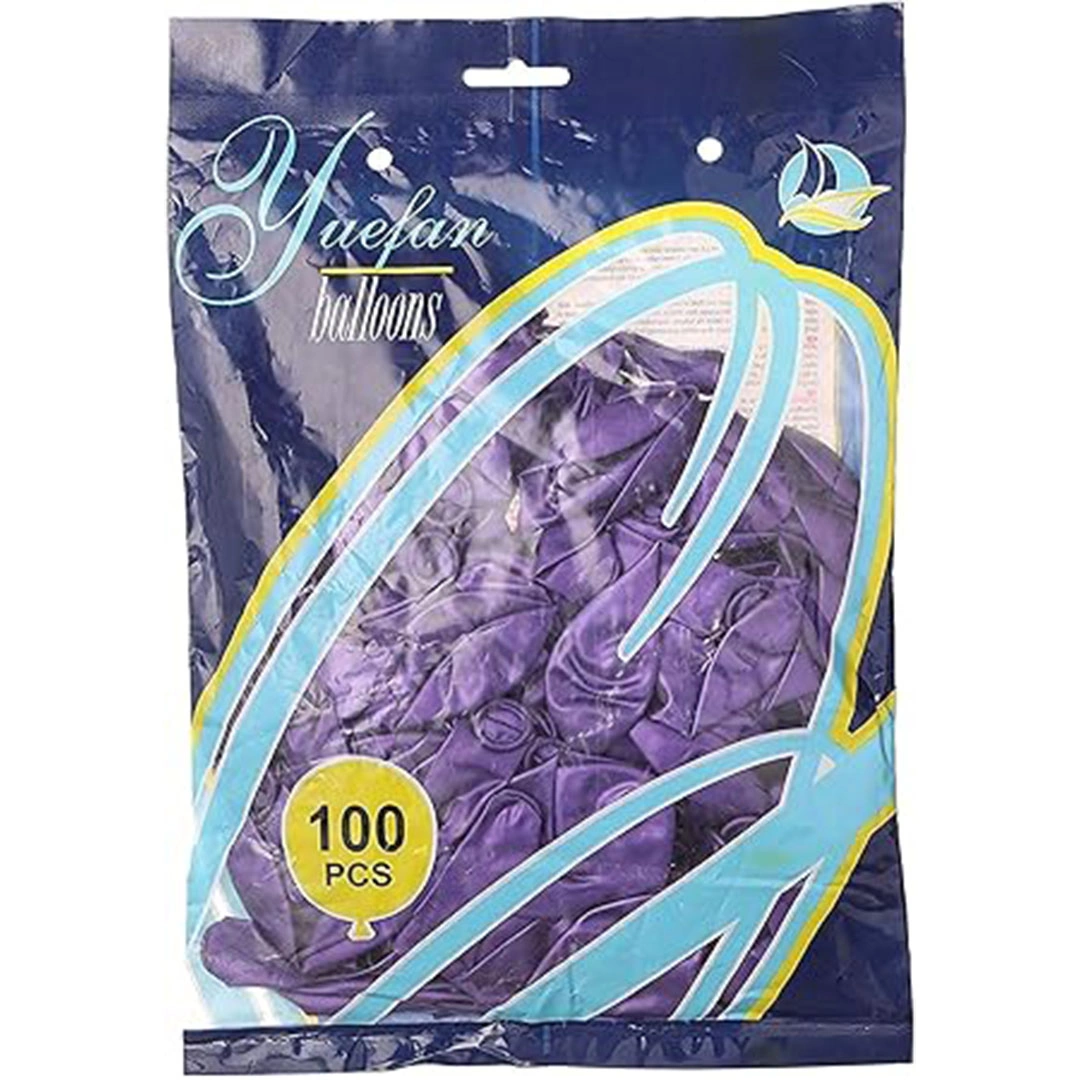 كيس بالونات 100 قطعة - أرجواني - لاتكس - يو يوفان