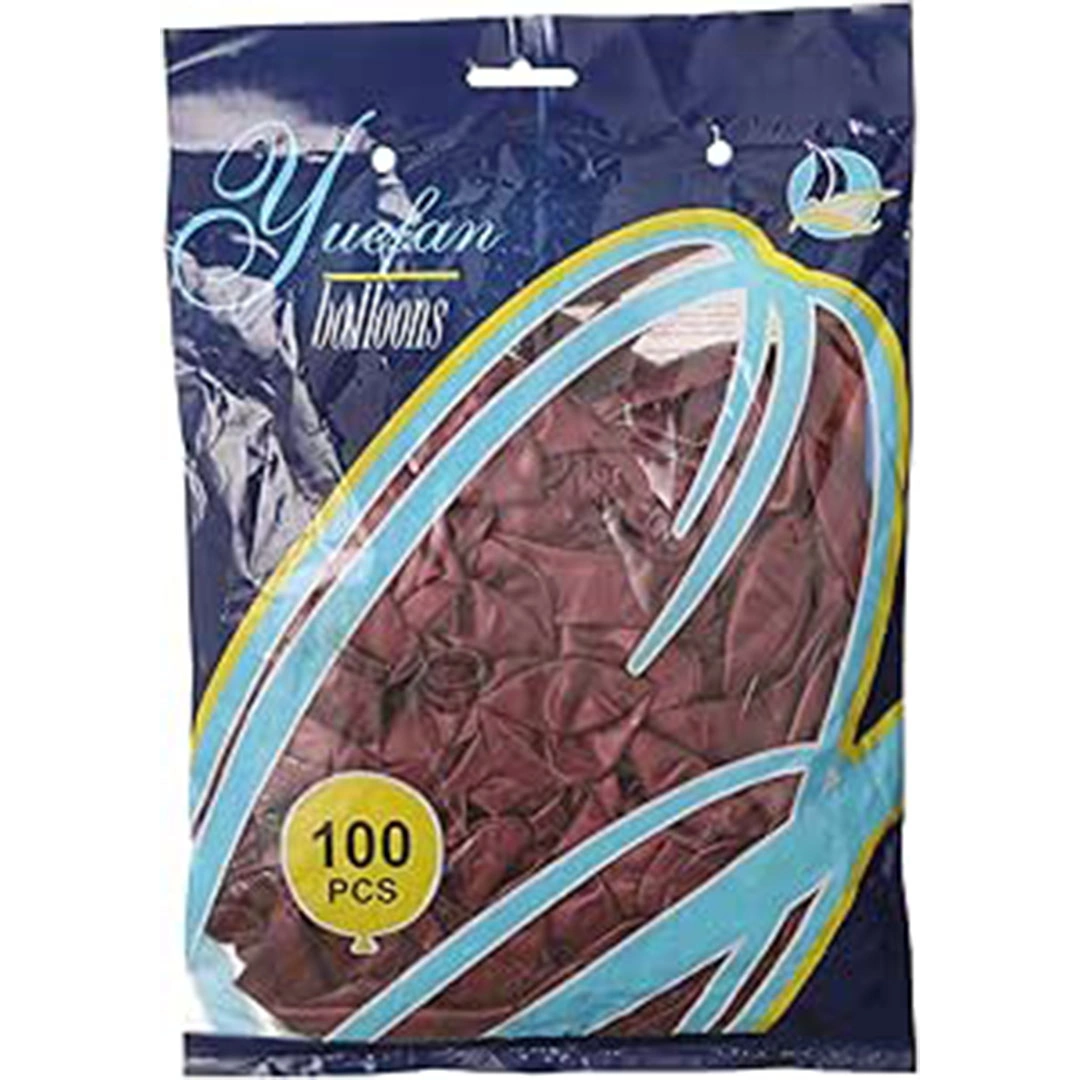 كيس بالونات 100 قطعة - بني داكن