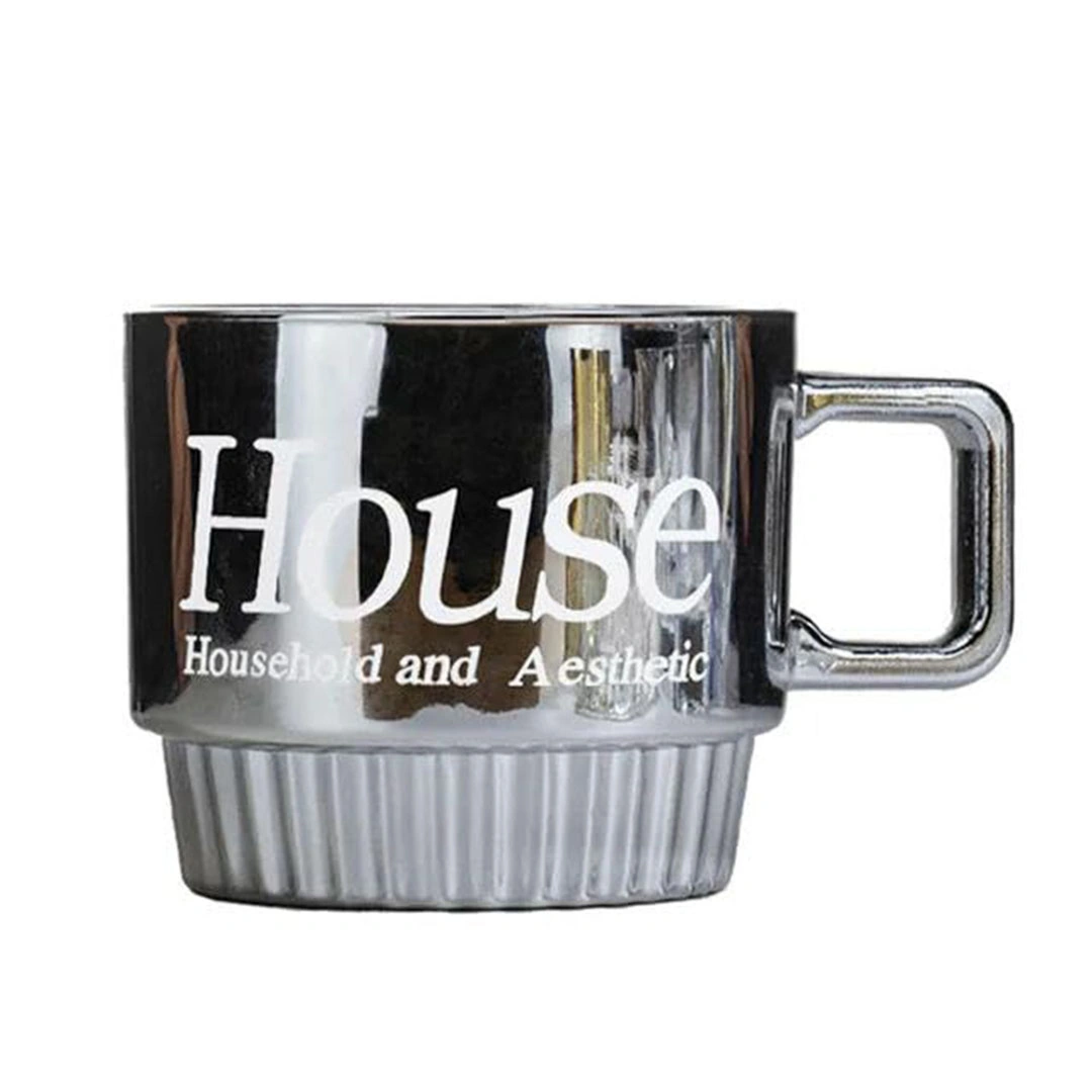 كوب زجاجي هاوس - فضي