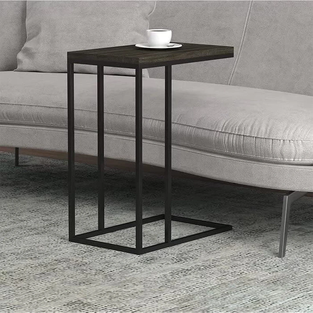 طاولة نهاية طويلة للمنزل 61x30x48 - أسود