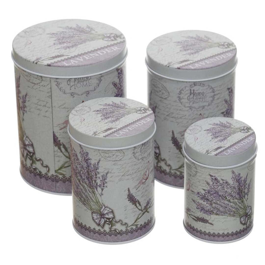 طقم تخزين وتنظيم دائري 4 قطع - أبيض