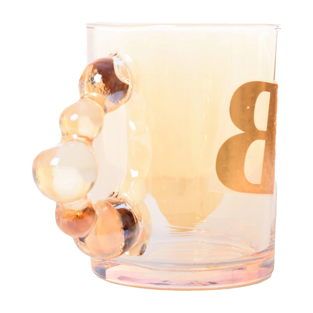 كوب زجاجي شكل فقاعات حرف B- 250 مل