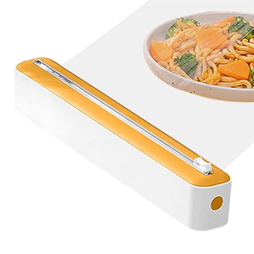 قطاعة وموزع احترافي 2 في 1- موزع تغليف بلاستيكي للمطبخ - لا يوجد علامة تجارية أو حجم محدد