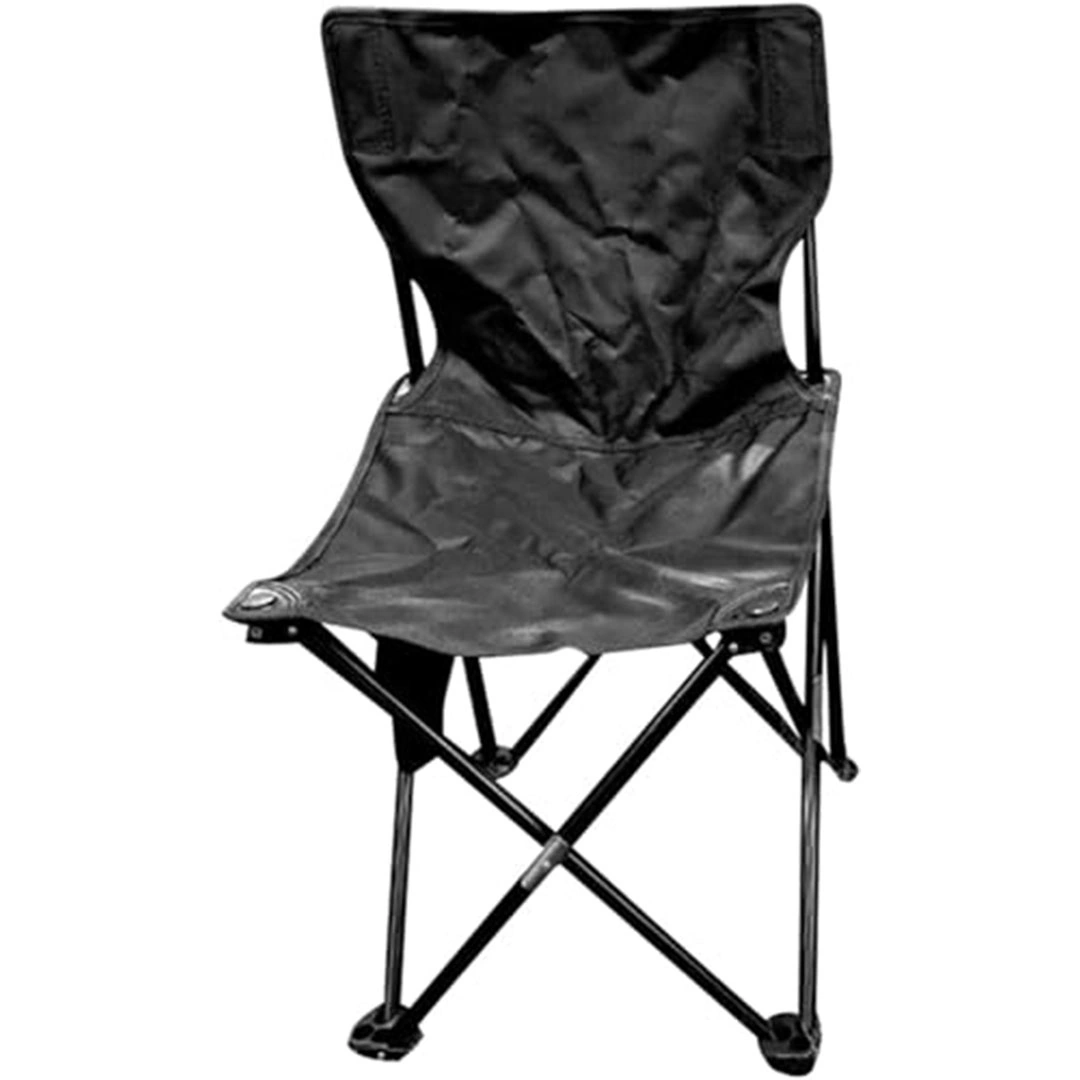 كرسي تخييم قابل للطي خفيف الوزن - أسود