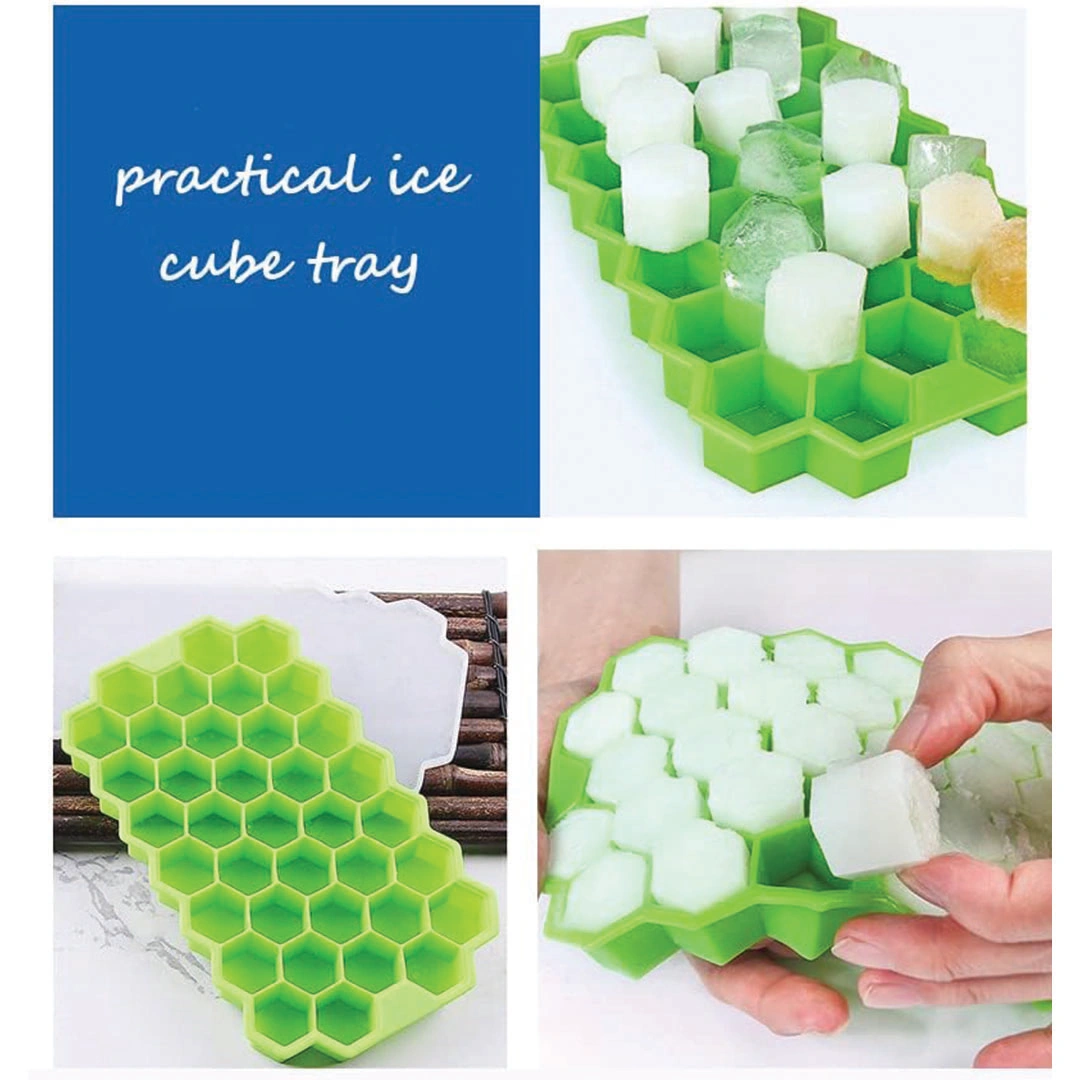 صينية مكعبات الثلج من السيليكون - أخضر
