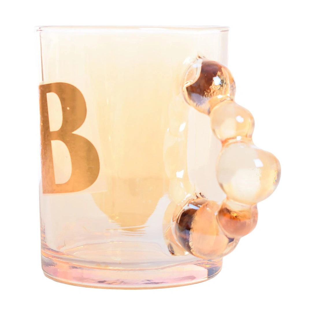 كوب زجاجي شكل فقاعات حرف B- 250 مل