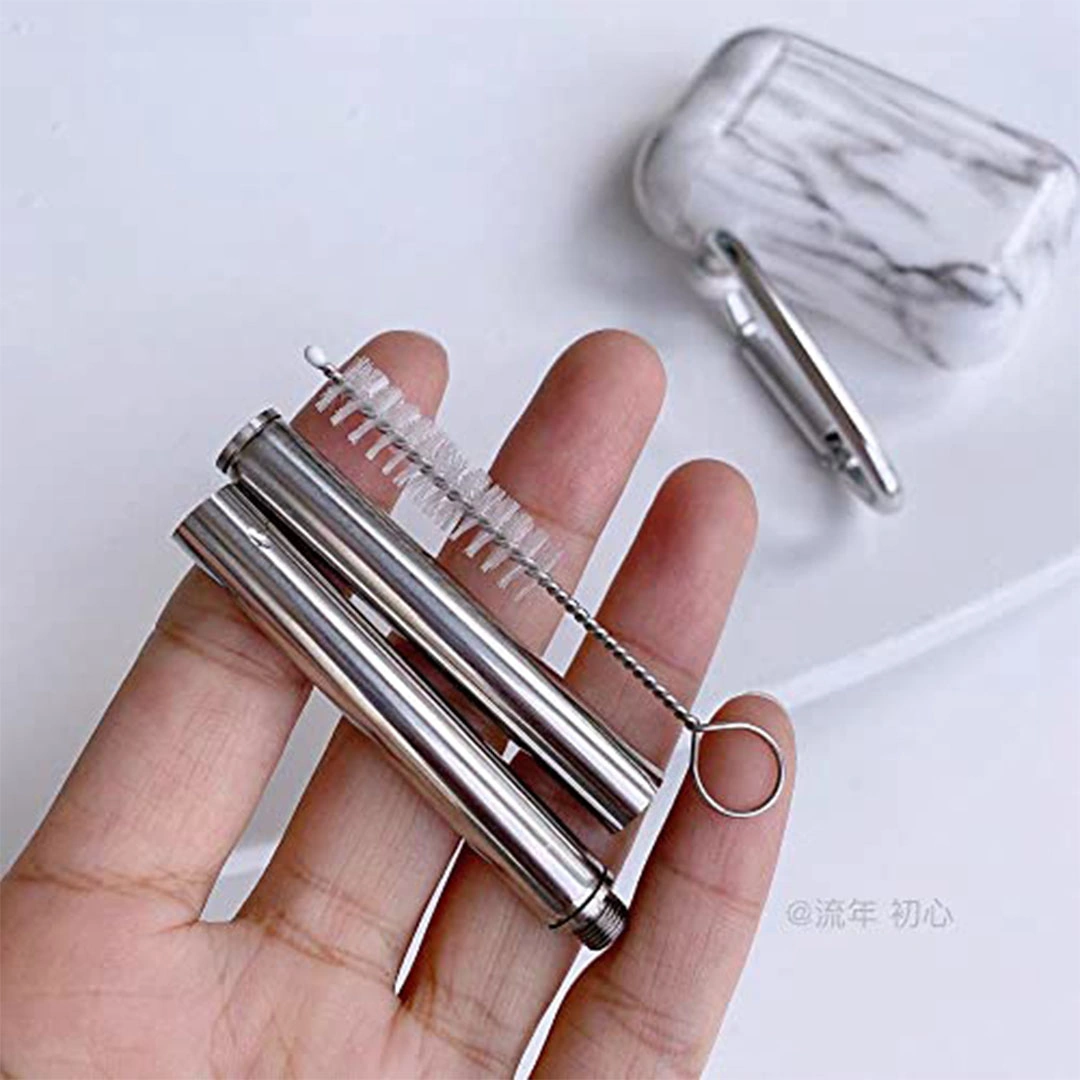 شاليموه معدني قابل لإعادة الاستخدام من الأستانليس المقاوم للصدأ  - فضي