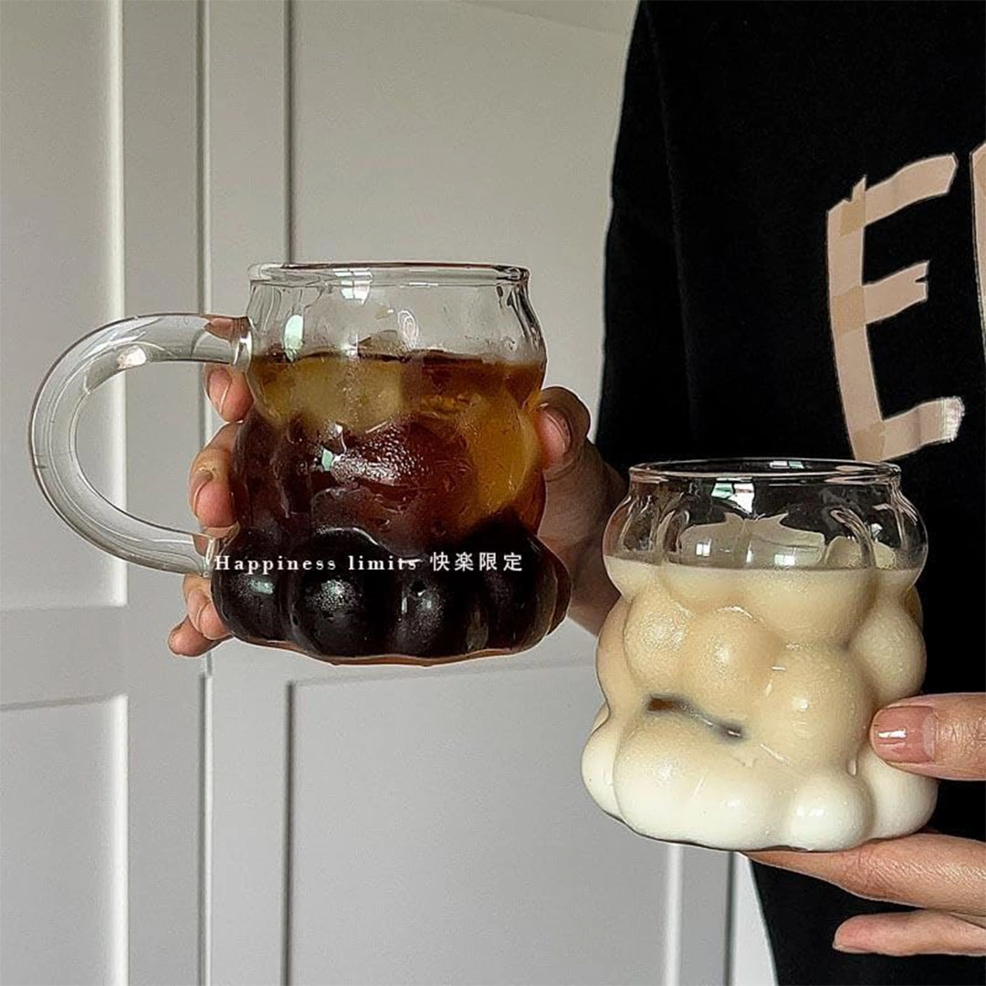 كوب زجاجي شكل فقاعات - 350 مل - 2 قطعة