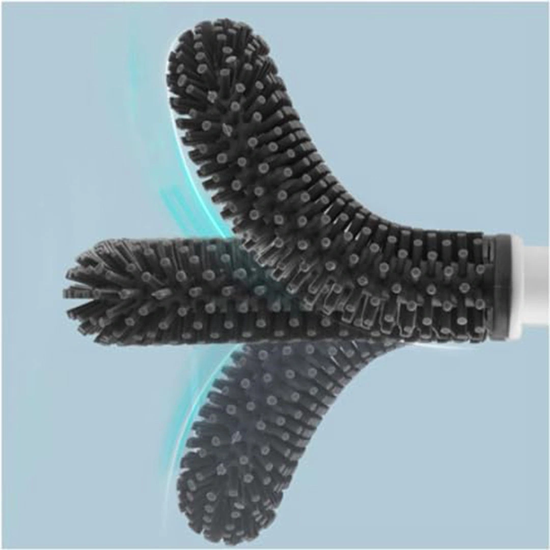 فرشاة مرحاض مرنة - مقبض طويل سيليكون ناعم