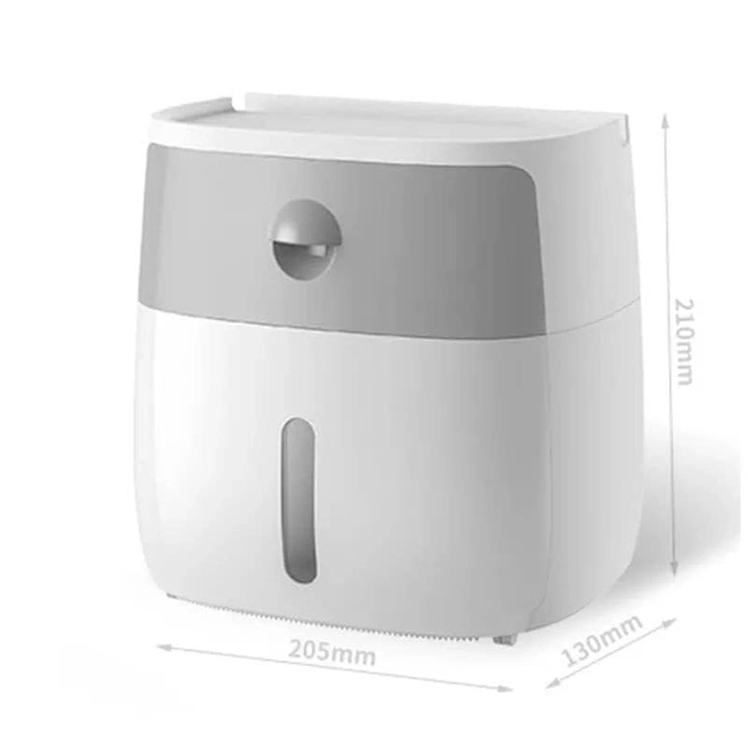 حامل مناديل بوجهين مقاوم للماء للحمام والمطبخ ايكوكو - علبة مناديل كبيرة