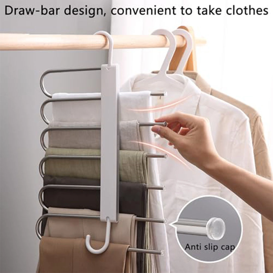 شماعات بناطيل موفرة للمساحة وودتوس - 2 شماعة