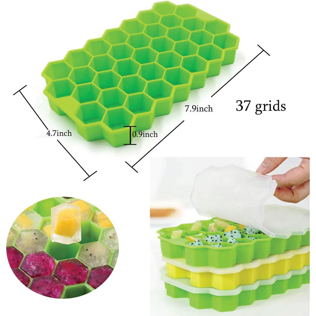 صينية مكعبات الثلج من السيليكون - أخضر
