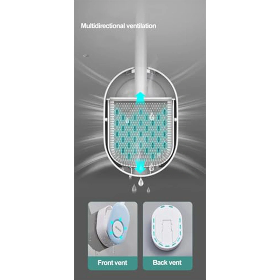 فرشاة مرحاض مرنة - مقبض طويل سيليكون ناعم