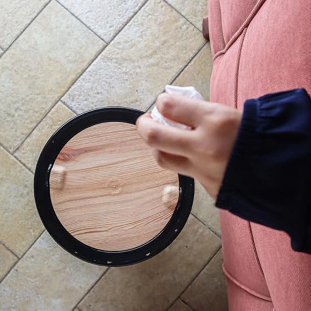 سلة مهملات بلاستيكية بغطاء دوار متعددة الأغراض - للمطبخ والحمام