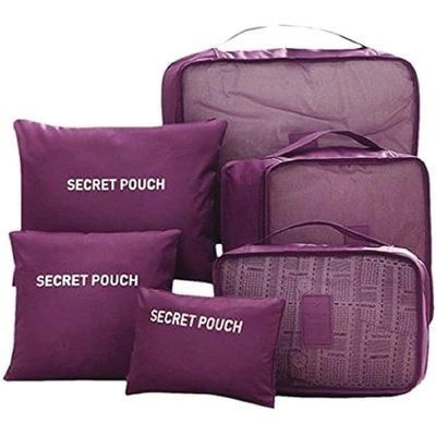 شنط منظمة للحقائب - 6 قطع - بنفسجي