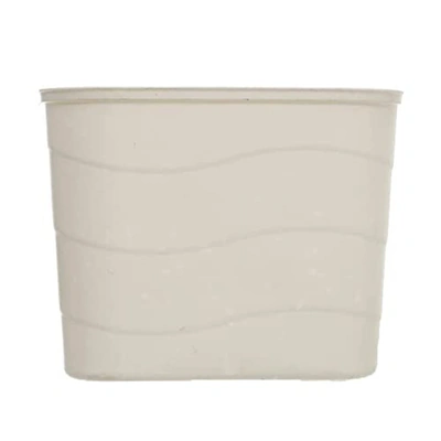 سلة بلاستيك متعددة الوظائف بغطاء قابلة للتعليق - ابيض