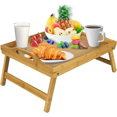 ترابيزة سرير من الخيزران قابلة للطي