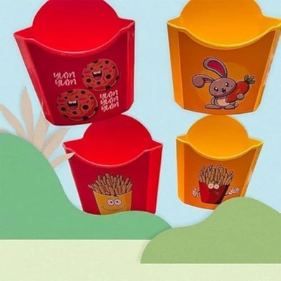 2 باكت سناكس بلاستك - أصفر