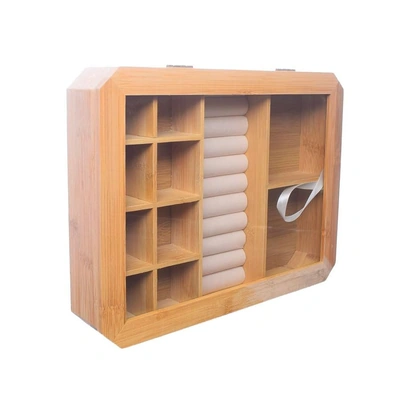 صندوق خشبي لتنظيم المجوهرات والإكسسوارات