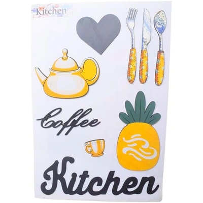 مغناطيس ثلاجة خشبي - 9 قطع - شكل 4