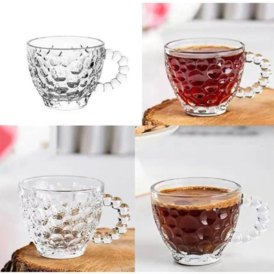 طقم فناجين زجاجي صغير بابلز - 6 قطع