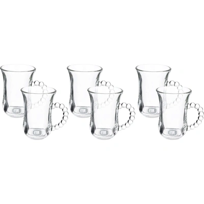 طقم أكواب شاي زجاجية منزلية - 6 قطع - 170 مل